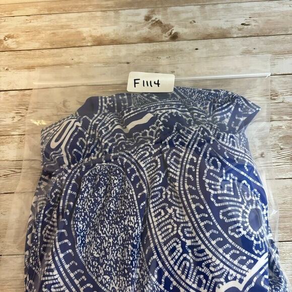 Tori Richard Honolulu Maxi Dress Small Blue Paisley Beachy Coastal Racerback - Picture 12 of 12